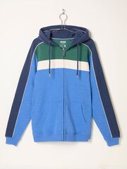 FatFace Brooke Cobalt Blue Zip Through Cut Sew Hoodie - Image 7 of 8