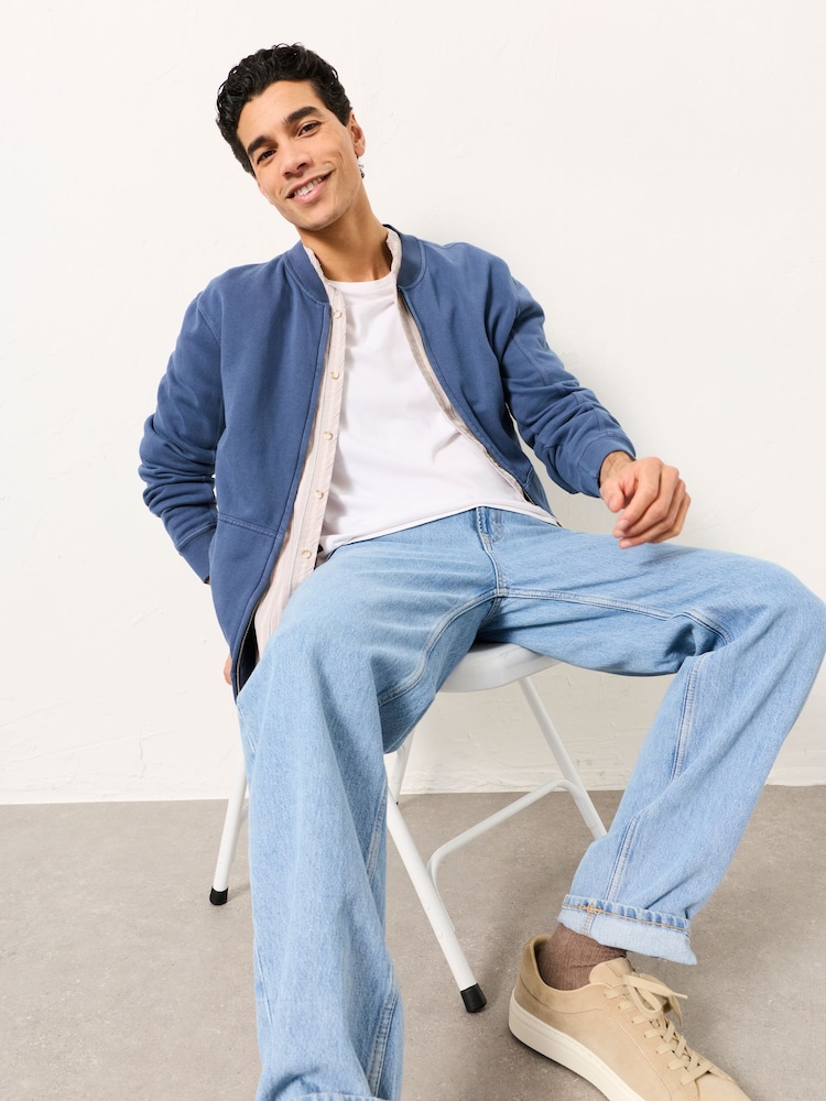 FatFace Sandford Navy Sweat Bomber - Image 2 of 7