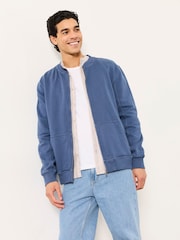 FatFace Sandford Navy Sweat Bomber - Image 6 of 7