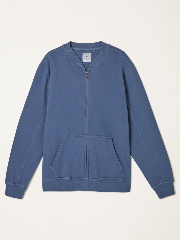 FatFace Sandford Navy Sweat Bomber - Image 7 of 7