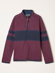 FatFace Airlie Plum Purple Sleeve Stripe - Image 6 of 6