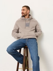 FatFace Brooke Light Grey Overhead Graphic Hoodie - Image 1 of 6