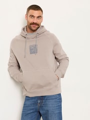 FatFace Brooke Light Grey Overhead Graphic Hoodie - Image 3 of 6