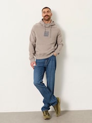 FatFace Brooke Light Grey Overhead Graphic Hoodie - Image 5 of 6