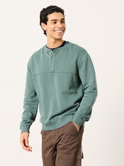 FatFace Brooke Jade Green Henley - Image 2 of 6