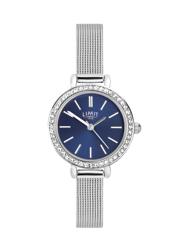 Limit  26mm Womens Round Silver Analogue Watch with Silver Mesh Strap - Image 1 of 4