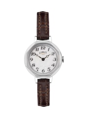 Limit  26mm Womens Hexagonal Silver Analogue Watch with Brown Strap - Image 1 of 4