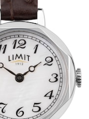 Limit  26mm Womens Hexagonal Silver Analogue Watch with Brown Strap - Image 3 of 4