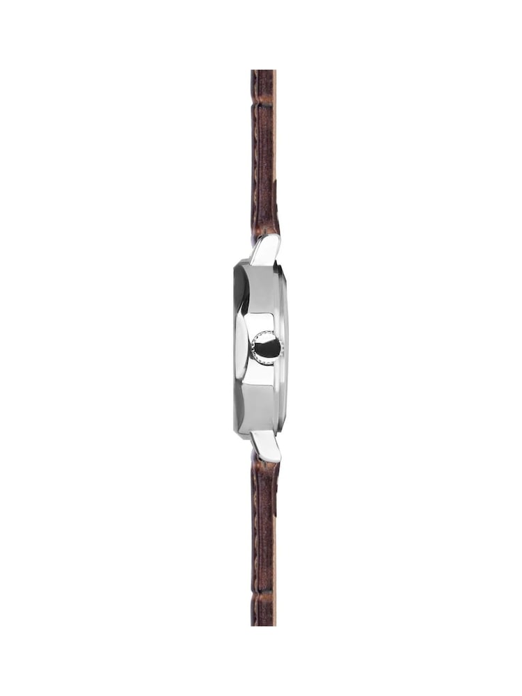 Limit  26mm Womens Hexagonal Silver Analogue Watch with Brown Strap - Image 4 of 4