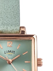Limit  22mm Womens Square Rose Gold Analogue Watch with Light Green Strap - Image 3 of 4