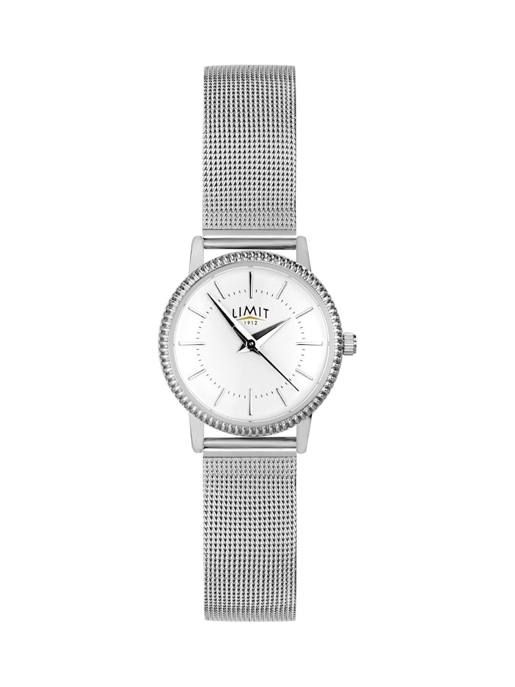 Limit Classic 28mm Womens Round Silver Analogue Watch with Silver Mesh Strap - Image 1 of 4