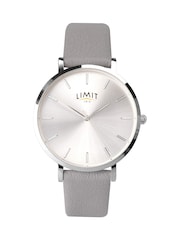 Limit Secret Garden 36mm Womens Round Silver Analogue Watch with Grey Strap - Image 1 of 4