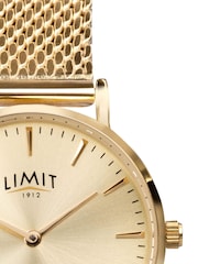 Limit  36mm Womens Round Gold Analogue Watch with Gold Mesh Strap - Image 3 of 3