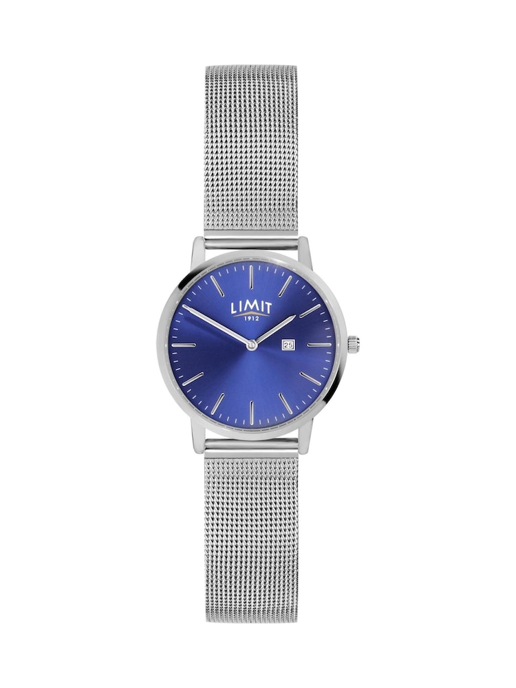 Limit  35mm Womens Round Silver Analogue Watch with Silver Mesh Strap - Image 1 of 4