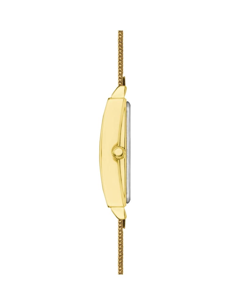 Limit  23mm Womens Rectangular Gold Analogue Watch with Gold Mesh Strap - Image 4 of 4