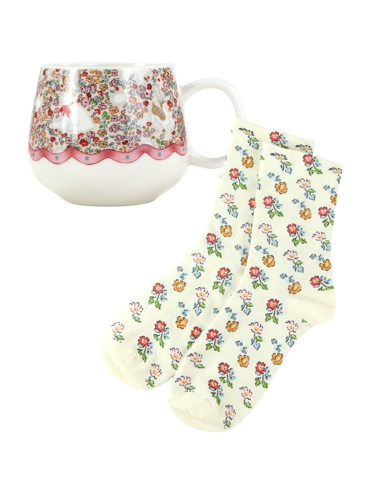 Kimm & Miller Cath Kidston Mug & Socks - Image 2 of 3