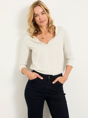 Ivory Nep - FatFace 3/4 Sleeve T Shirt - Imagen 1 de 5