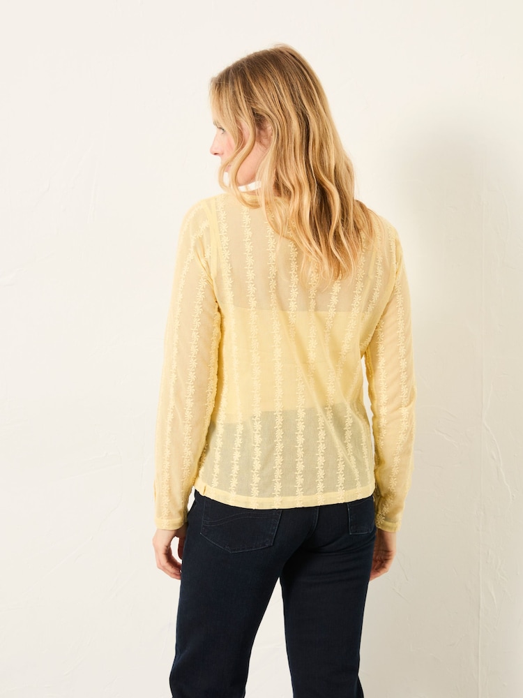 FatFace Lottie Yellow Lace Top - Image 2 of 5 FatFace Lottie Yellow Lace Top - Image 2 of 5