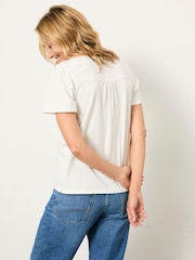 FatFace Freya White Applique T Shirt - Image 2 of 6