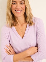 Morado lila - FatFace 3/4 Sleeve T Shirt - Imagen 3 de 5