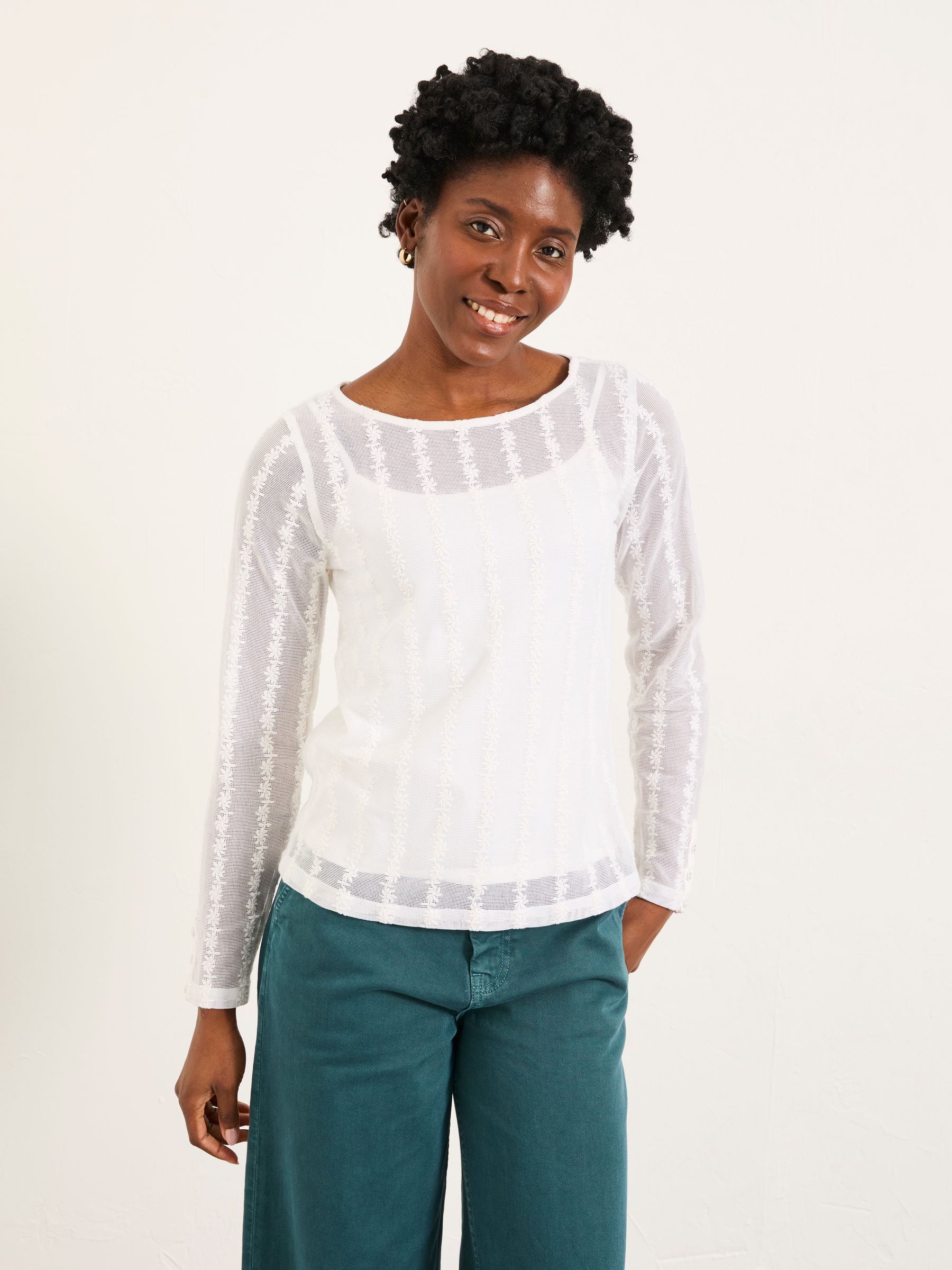 Buy FatFace Lottie Ivory Lace Top from the Next UK online shop