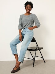 FatFace Penny Blue Vintage Ditsy Top - Image 1 of 6