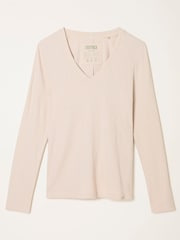 Oatmeal - FatFace Μπλούζα με Λαιμόκοψη V - Εικόνα 7 του 7