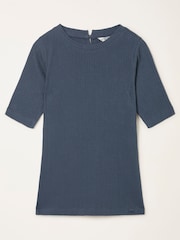 FatFace Callie Navy Pointelle Top - Image 6 of 6