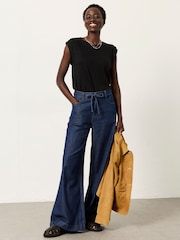 FatFace Lou Black Linen Tank - Image 4 of 7