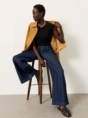 FatFace Lou Black Linen Tank - Image 6 of 7