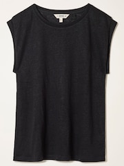 FatFace Lou Black Linen Tank - Image 7 of 7