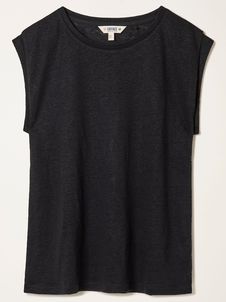 FatFace Lou Black Linen Tank - Image 7 of 7