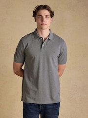 Joules Woody Grey Cotton Pique Polo Shirt - Image 1 of 9