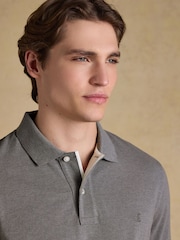 Joules Woody Grey Cotton Pique Polo Shirt - Image 4 of 9