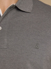 Joules Woody Grey Cotton Pique Polo Shirt - Image 8 of 9