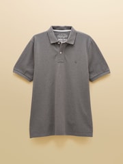 Joules Woody Grey Cotton Pique Polo Shirt - Image 9 of 9