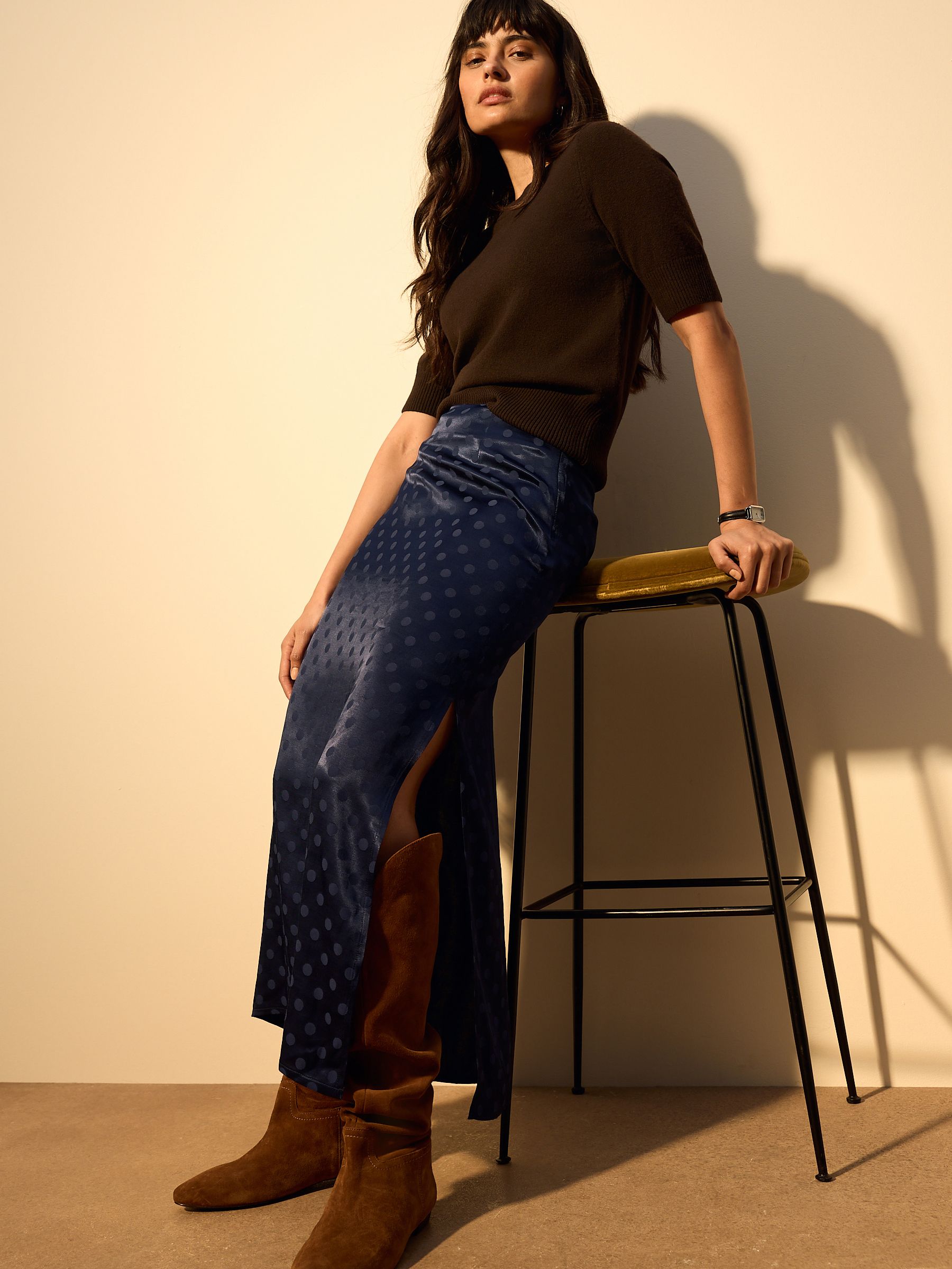 スカート JaneMarple EIIR jacquard SK Golden Era Metallic Jacquard Skirt - The J. Peterman Company