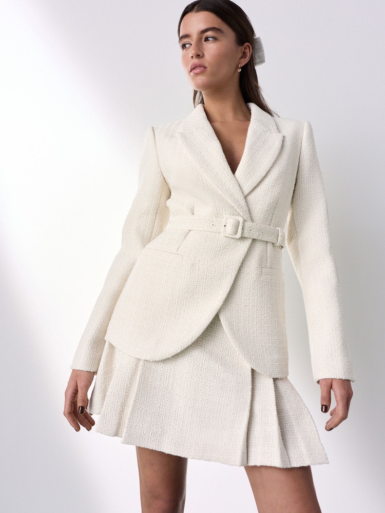 Cream Tabitha Simmons X Next Boucle Mini Skirt - Image 1 of 4