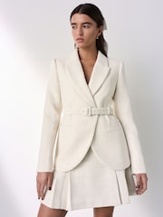 Cream Tabitha Simmons X Next Boucle Mini Skirt - Image 2 of 4