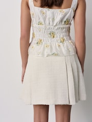 Cream Tabitha Simmons X Next Boucle Mini Skirt - Image 3 of 4