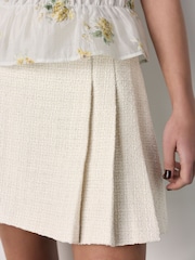 Cream Tabitha Simmons X Next Boucle Mini Skirt - Image 4 of 4