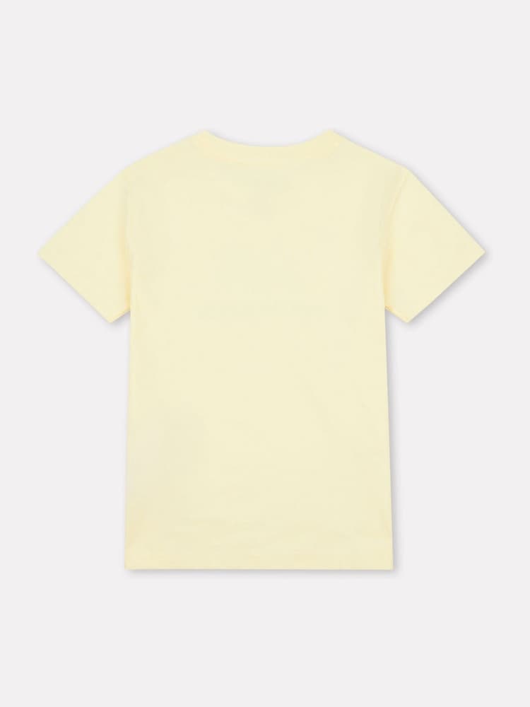 New Balance Yellow Girls Stacked Logo T-Shirt - Image 2 of 3
