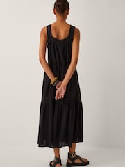 Monsoon Black Maddi Sleeveless Embroidered Midi Dress - Image 3 of 4