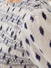 Monsoon Natural Molly Spot Smocked Top - Image 5 of 5