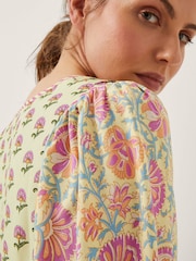 Monsoon Yellow Betty Mix Floral Print Top - Image 3 of 4