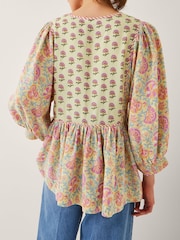 Monsoon Yellow Betty Mix Floral Print Top - Image 4 of 4