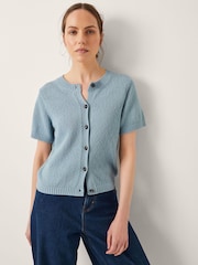 Monsoon Blue Celia Short Sleeve Cardigan - Image 3 of 5