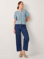 Monsoon Blue Celia Short Sleeve Cardigan - Image 4 of 5