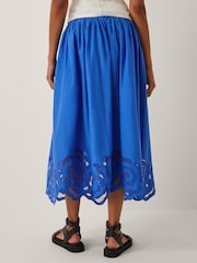 Monsoon Blue Grace Cutwork Midi Skirt - Image 3 of 4