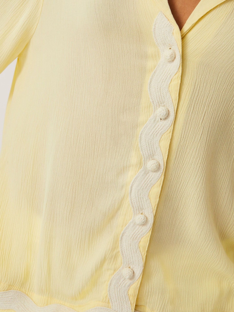 Monsoon Yellow Sienna Ricrac Short Sleeve Shirt - Image 2 of 5